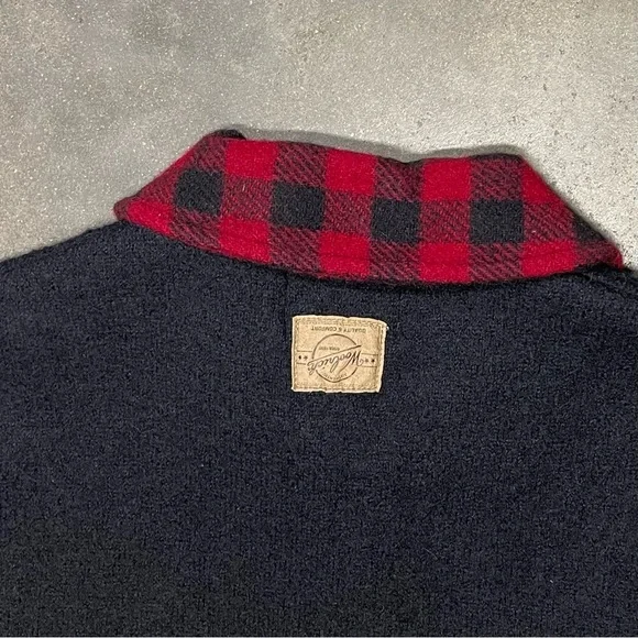 Vintage Woolrich Full Zip 100% Wool Buffalo Check Plaid Vest RARE - Picture 4 of 8